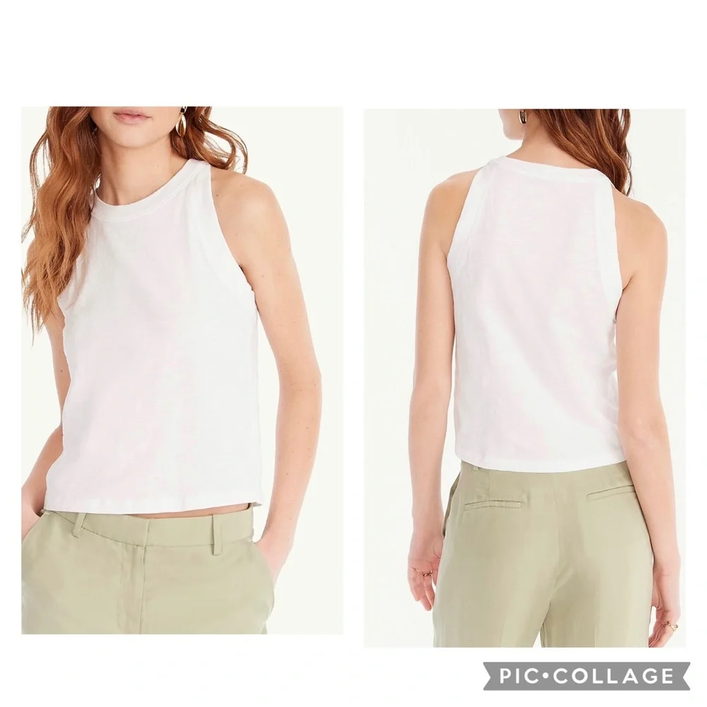 J. Crew White slub Tank XS - Picture 4 of 4
